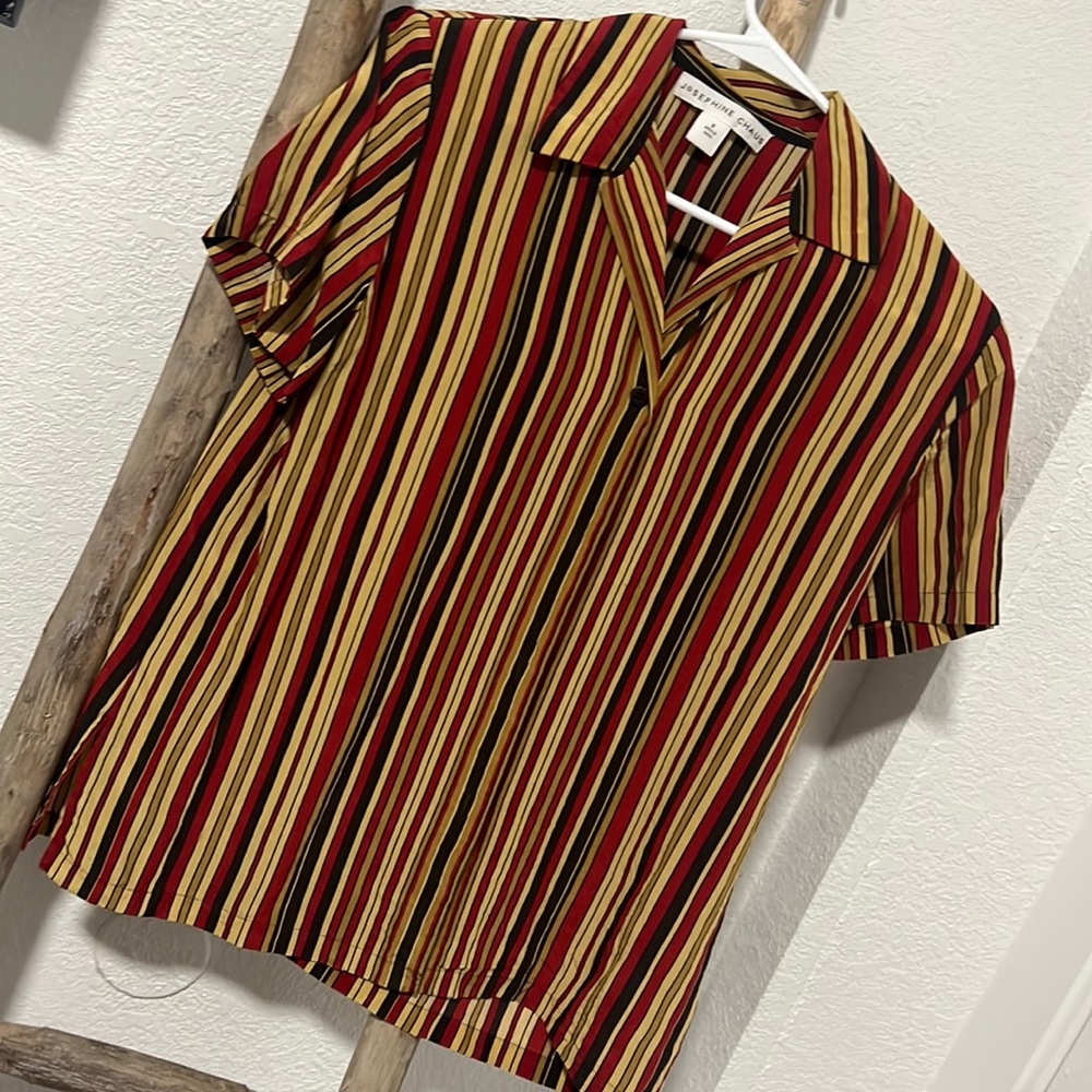 Josephine chaus striped silk shirt, size 6